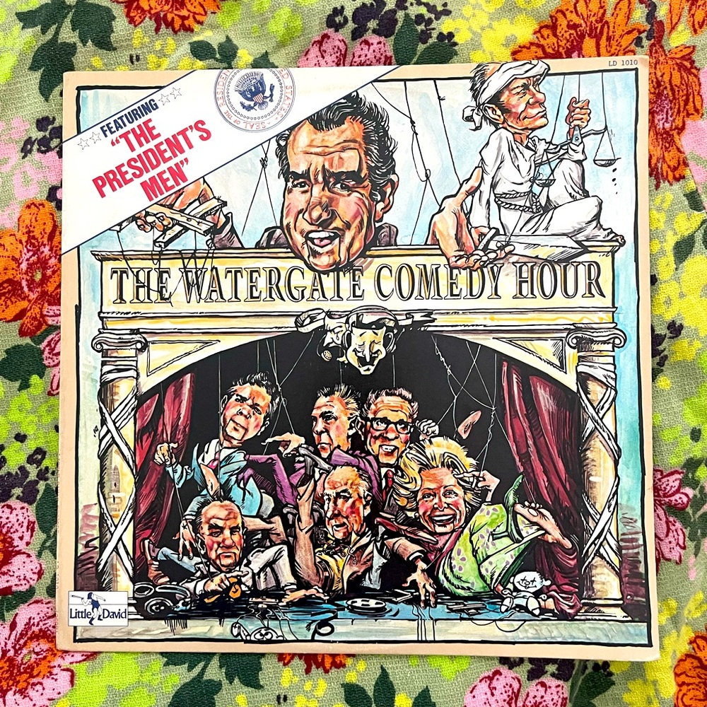RARE 70's Vintage Political Vinyl Record The Watergate Comedy Hour - collectible